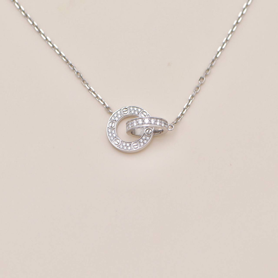 Used Cartier Love Diamond 18K White Gold Necklace