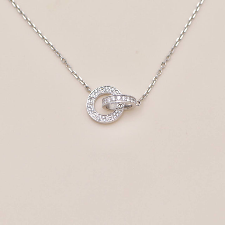 Used Cartier Love Diamond 18K White Gold Necklace