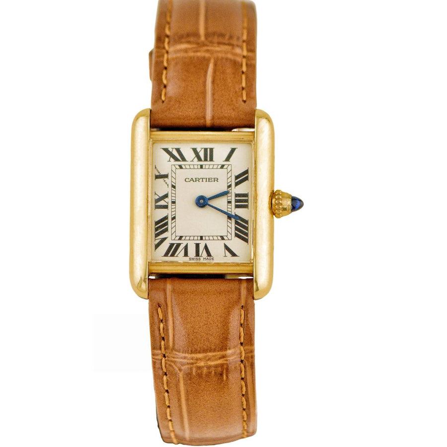 Preloved Cartier Tank Louis Small Model 18k Yellow Gold Watch W1529856