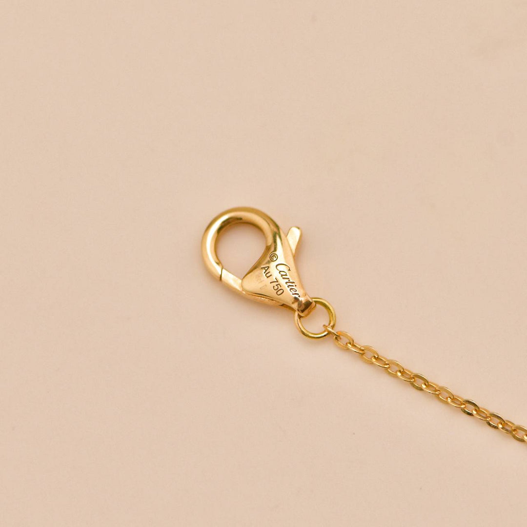 Second Hand Cartier Trinity Diamond 18K Gold Pendant Necklace