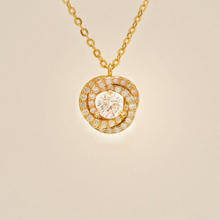 Preloved Cartier Trinity Diamond 18K Gold Pendant Necklace