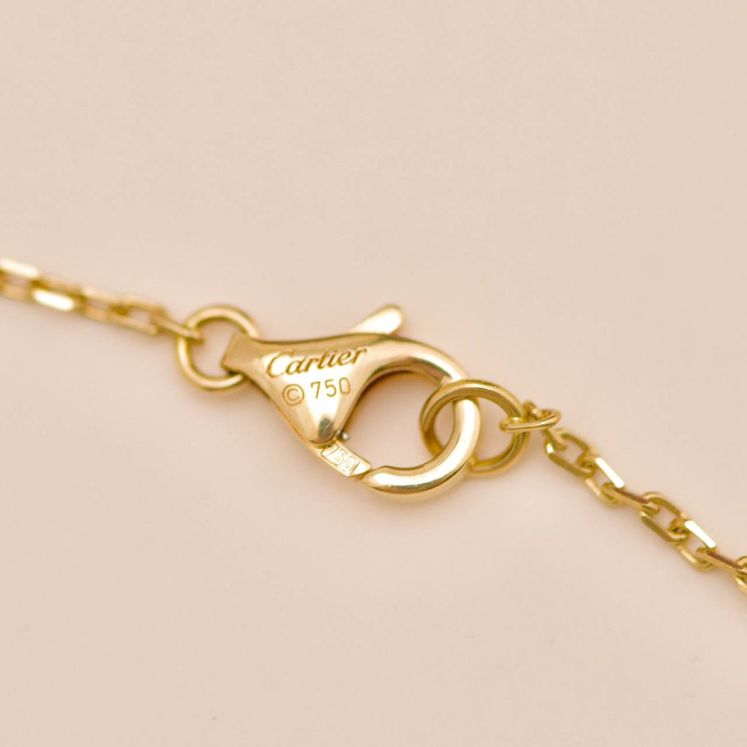 Used Cartier Limited Edition Diamond Lapis Lazuli 18K Gold Scarab Necklace