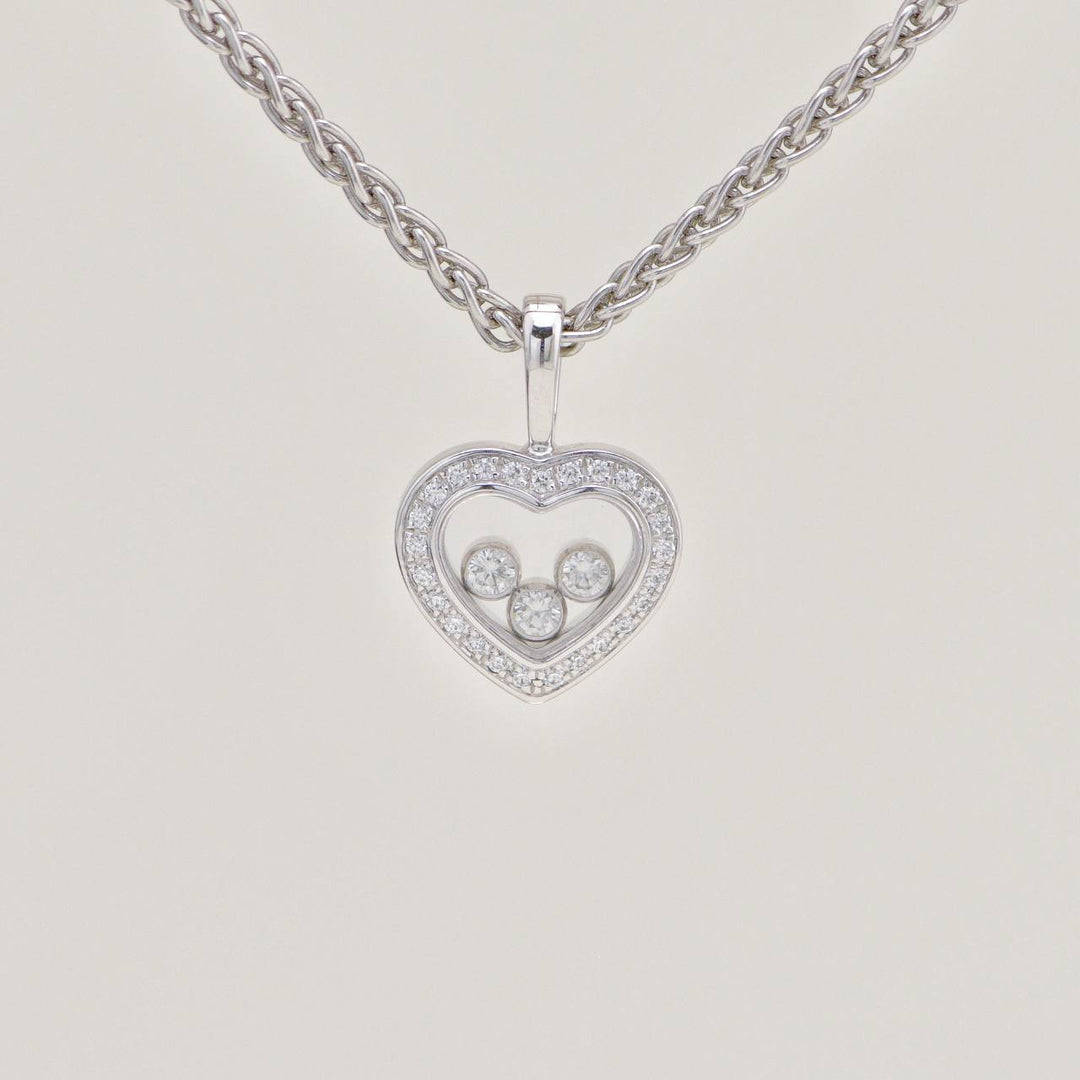 Second Hand Chopard Happy Diamonds 18K White Gold Necklace
