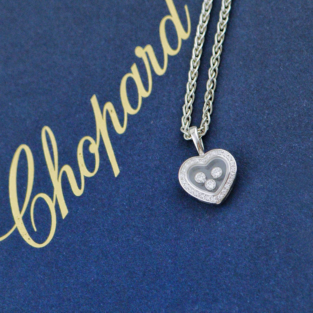 Preloved Chopard Happy Diamonds 18K White Gold Necklace