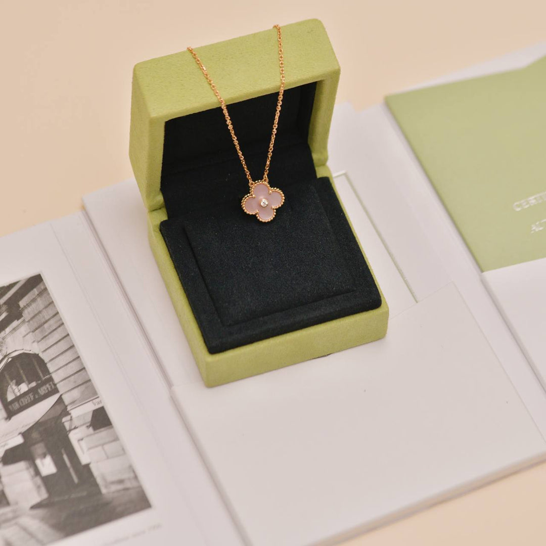 Van Cleef & Arpels 2025 Pink Mother of Pearl Holiday Pendant