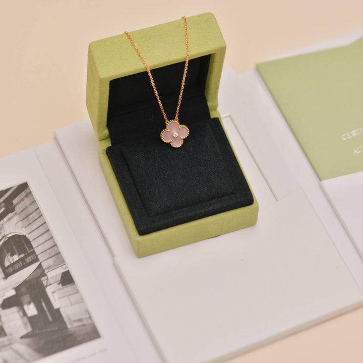 Van Cleef & Arpels 2025 Pink Mother of Pearl Holiday Pendant