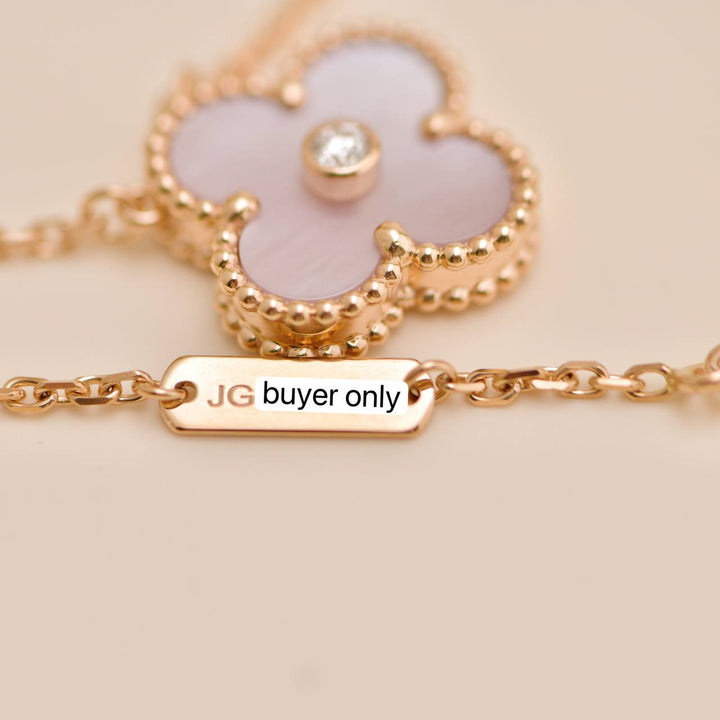 Van Cleef & Arpels 2025 Pink Mother of Pearl Holiday Pendant