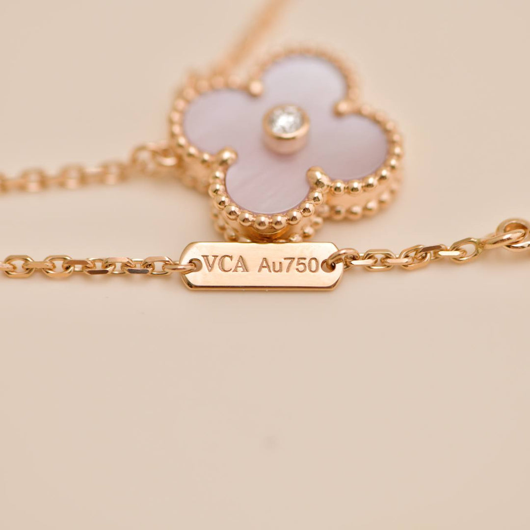 Van Cleef & Arpels 2025 Pink Mother of Pearl Holiday Pendant