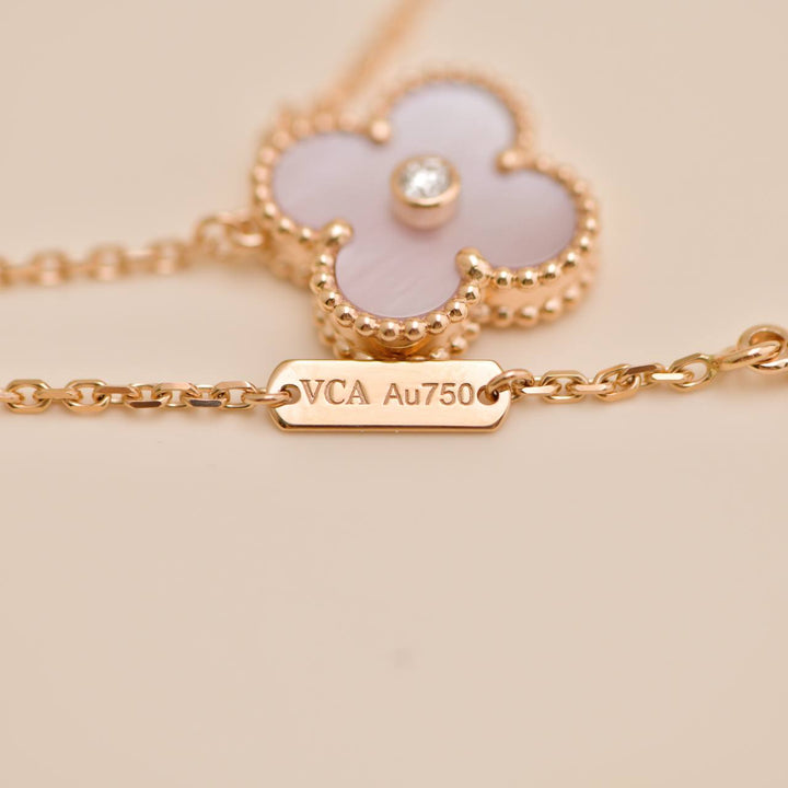 Van Cleef & Arpels 2025 Pink Mother of Pearl Holiday Pendant