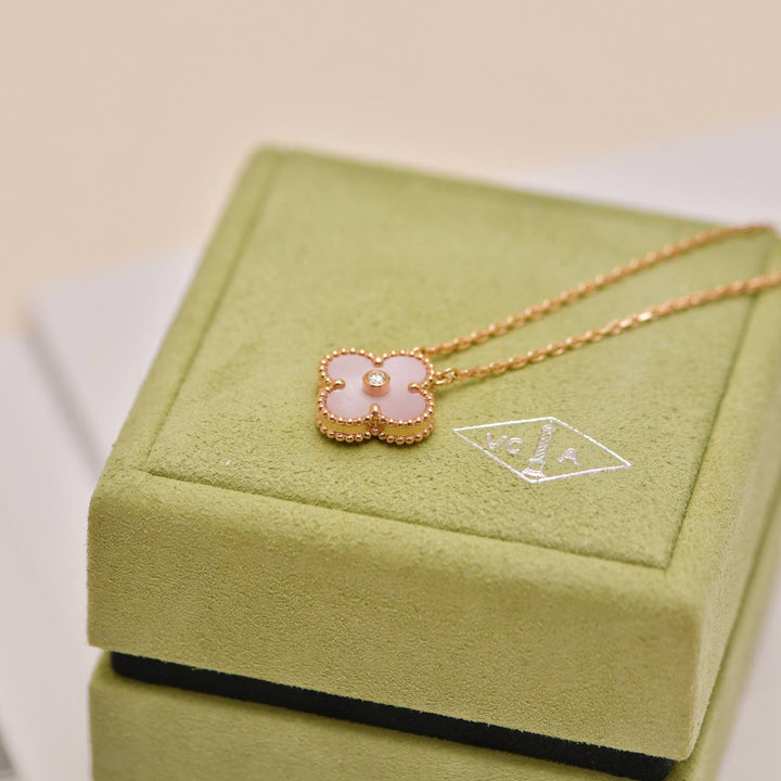 Van Cleef & Arpels 2025 Pink Mother of Pearl Holiday Pendant