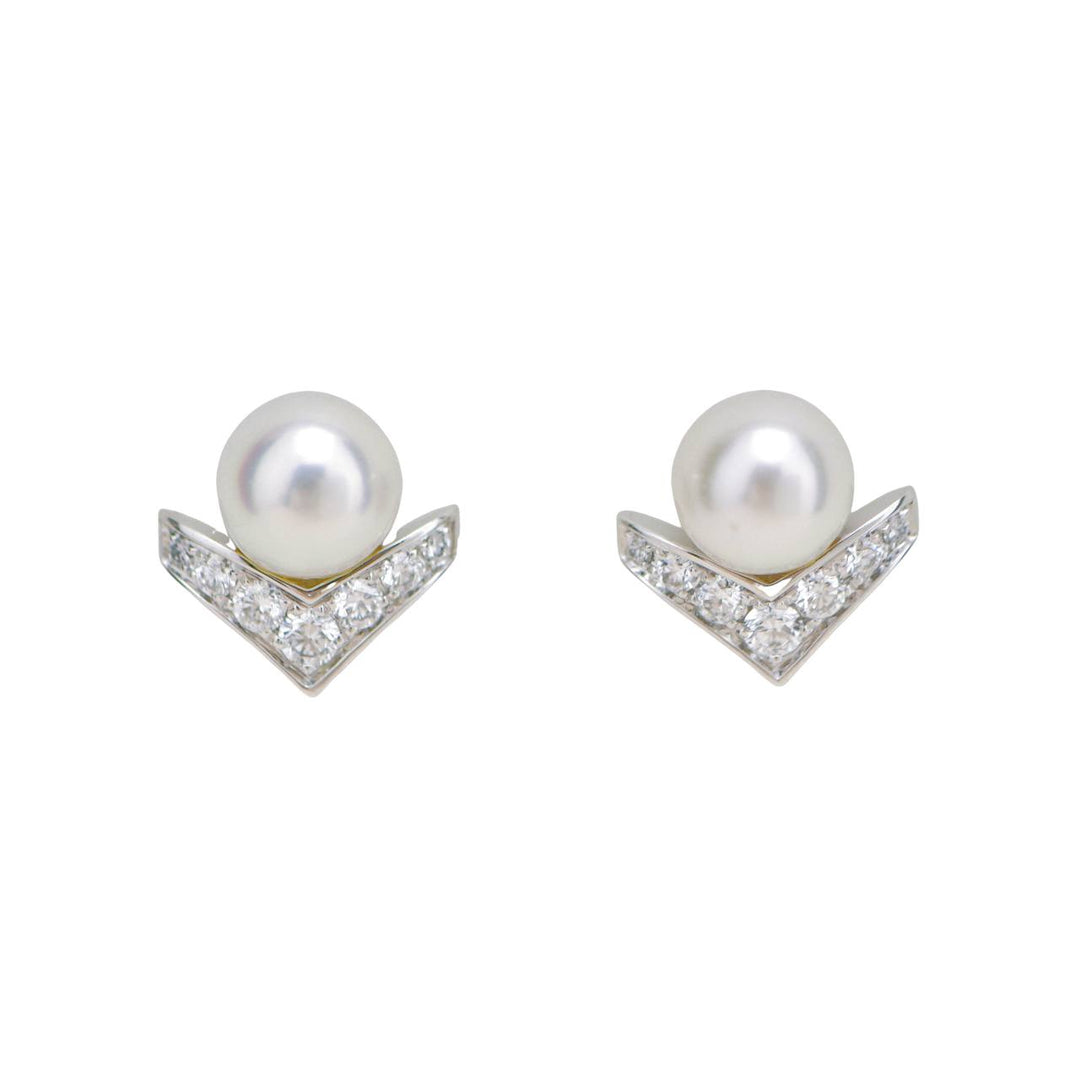 Preloved Chaumet Joséphine Aigrette de Pearls Diamond Earrings