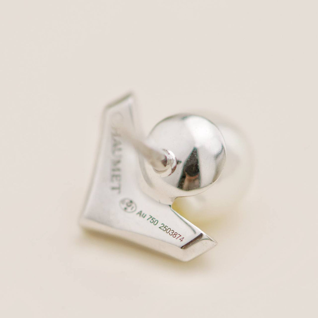 Used Chaumet Joséphine Aigrette de Pearls Diamond Stud Earrings