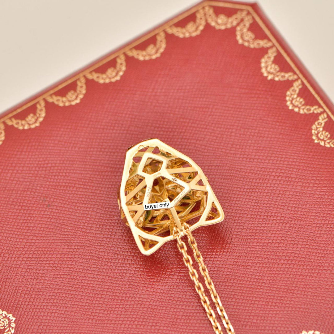 Preloved Cartier Panthère de Cartier Tsavorite Onyx 18K Gold Necklace