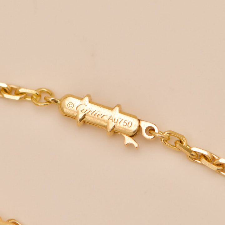 Preowned Cartier Panthère de Cartier Tsavorite Onyx 18K Yellow Gold Pendant Necklace