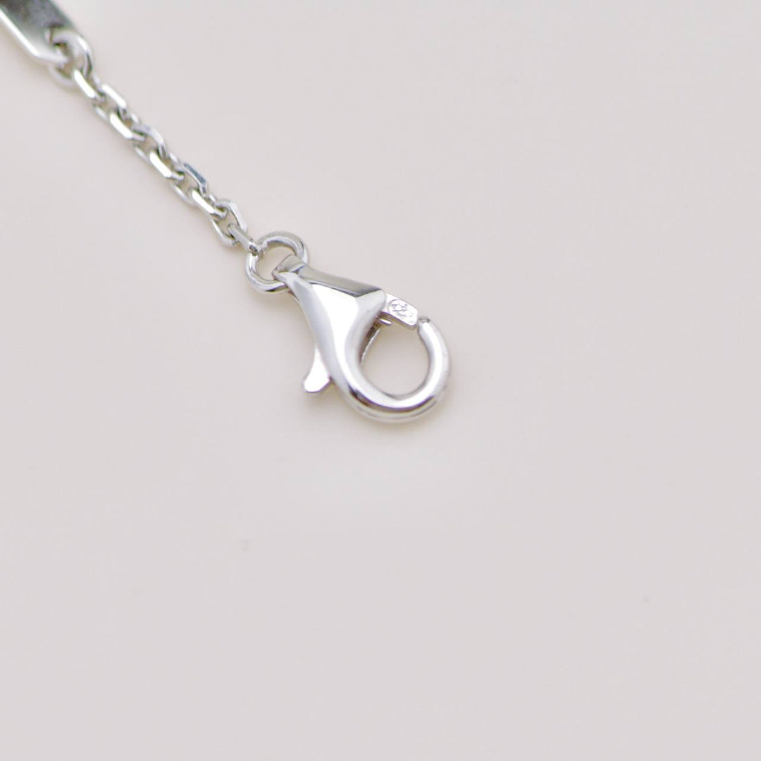 Used Van Cleef Trefle Diamond 18K White Gold Necklace