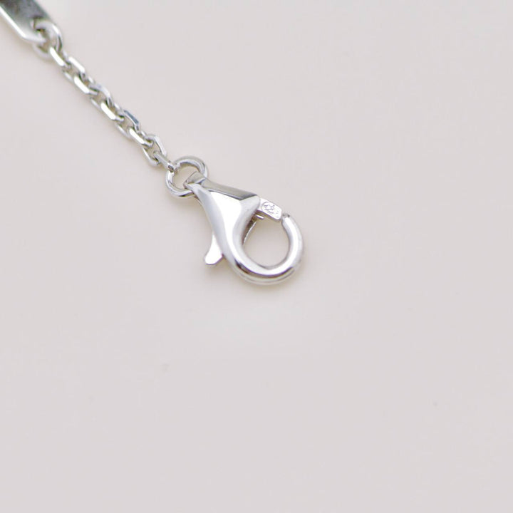 Used Van Cleef Trefle Diamond 18K White Gold Necklace