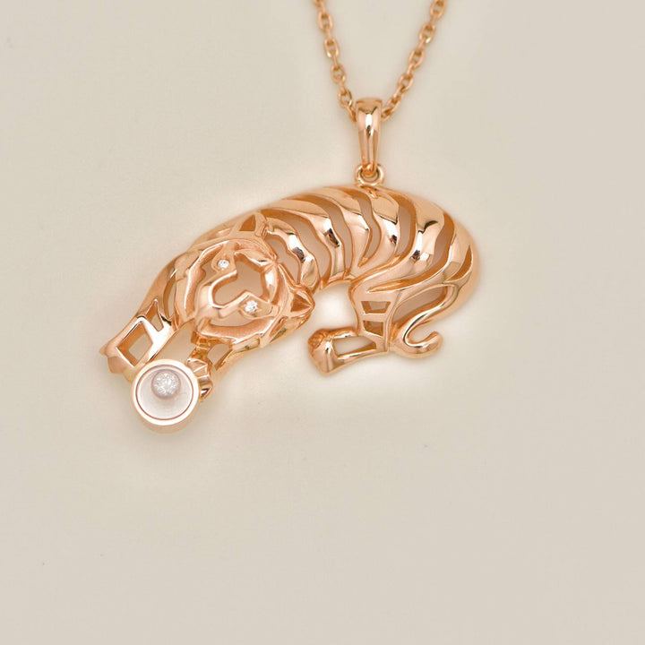 Used Chopard Happy Diamond Animals World 18K Rose Gold Pendant Necklace