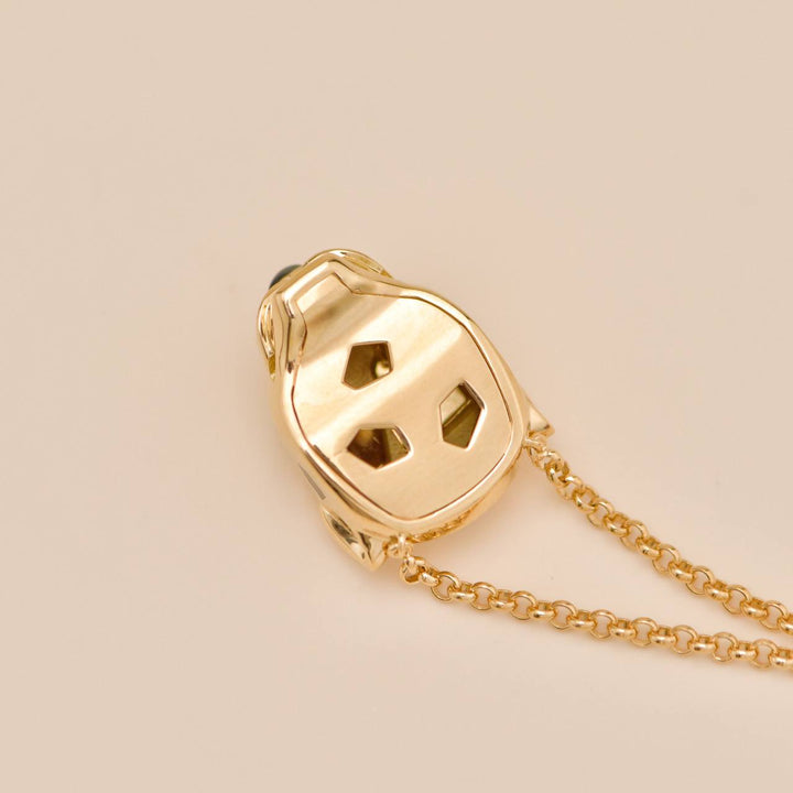 Second Hand Cartier Panthère de Cartier Tsavorite Onyx 18K Yellow Gold Necklace