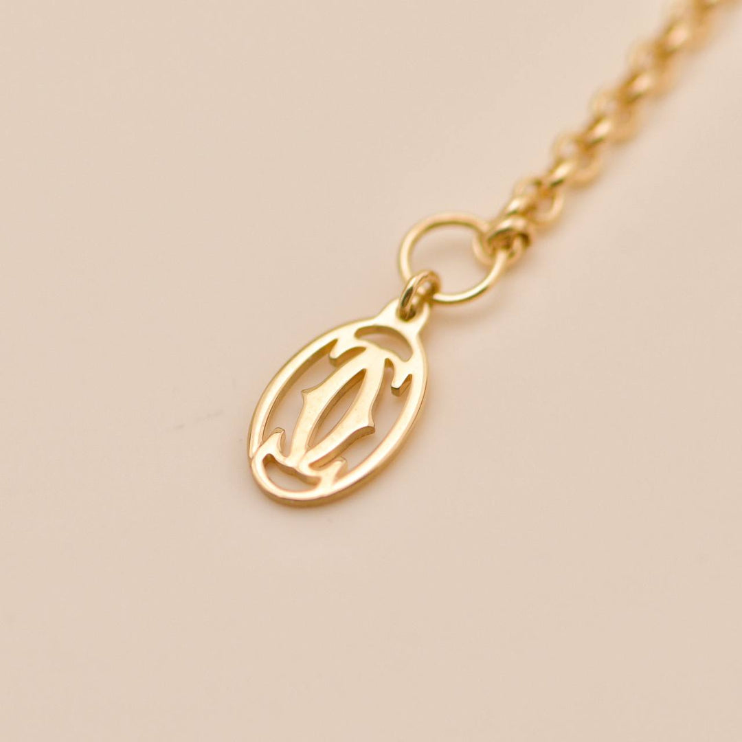 Used Cartier Panthère de Cartier Tsavorite Onyx 18K Yellow Gold Necklace