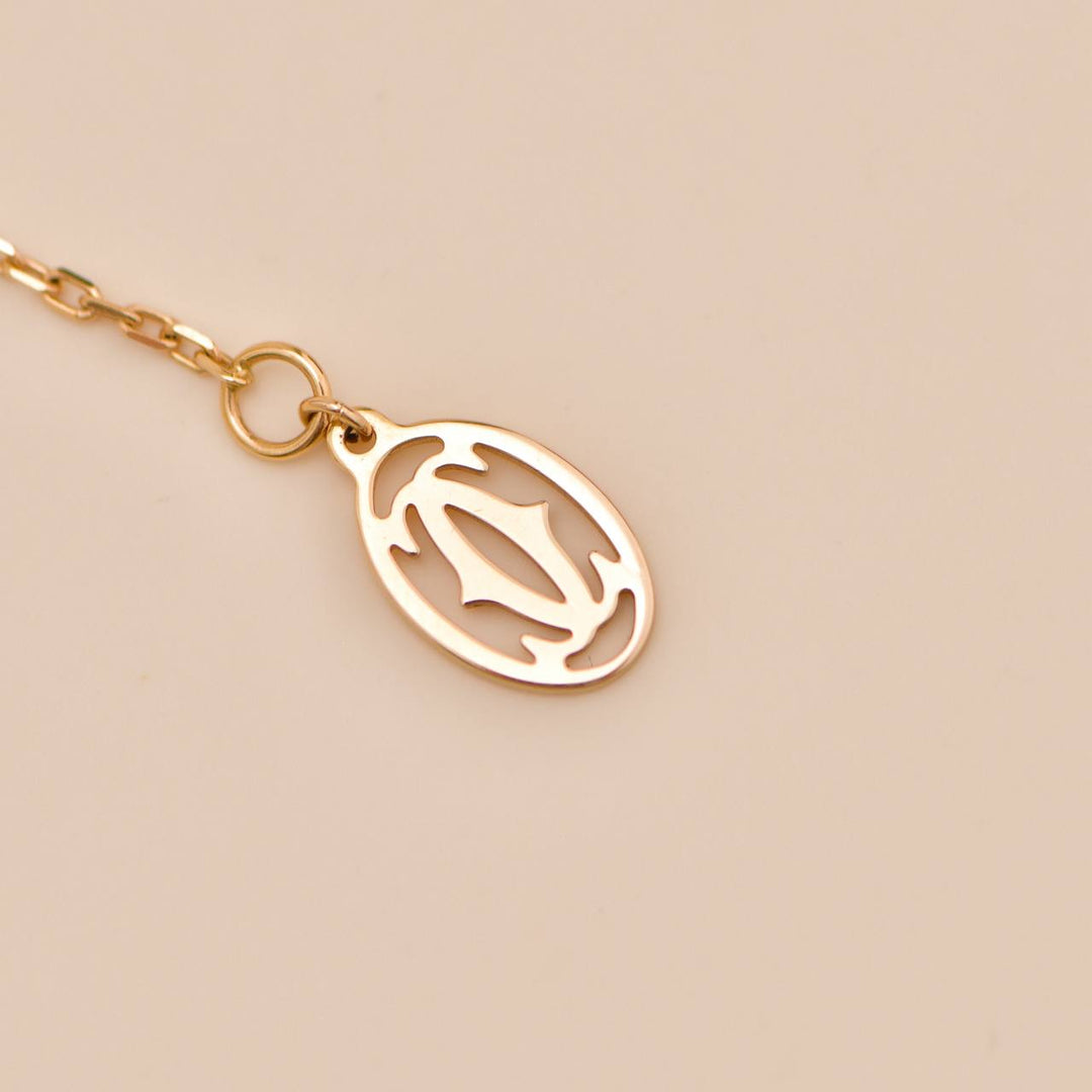 Preowned Cartier C de Cartier Necklace Akoya Pearl 18K Rose Gold Full Set Authentic