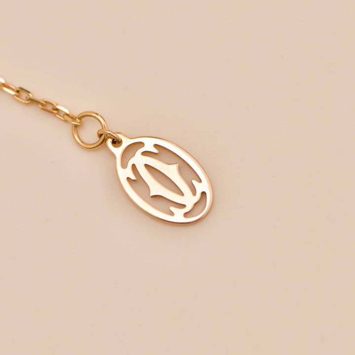 Preowned Cartier C de Cartier Necklace Akoya Pearl 18K Rose Gold Full Set Authentic