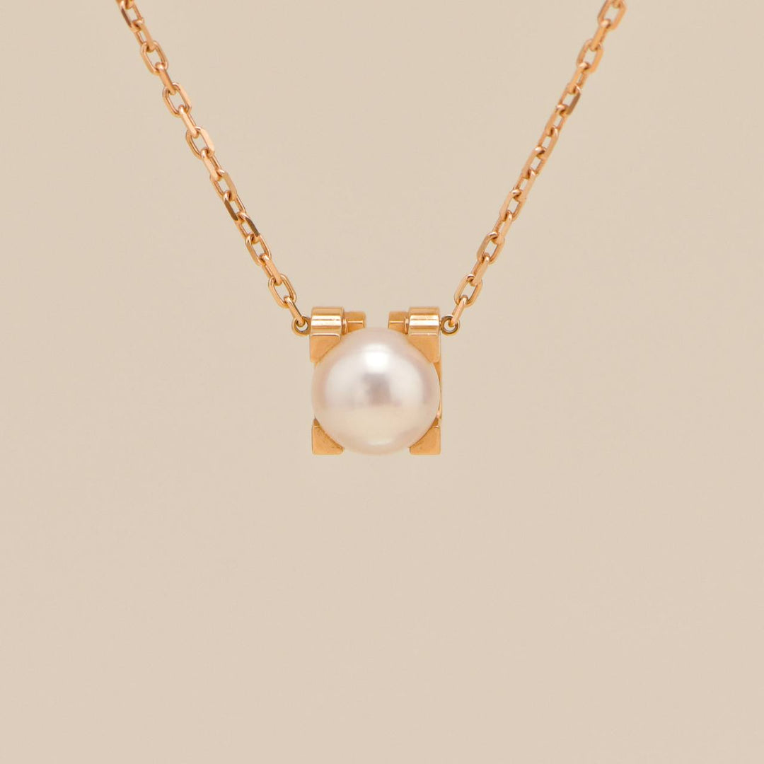 Used Cartier C de Cartier Necklace Akoya Pearl 18K Rose Gold 