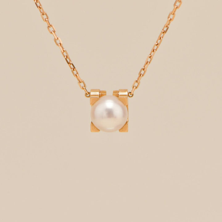 Used Cartier C de Cartier Necklace Akoya Pearl 18K Rose Gold 