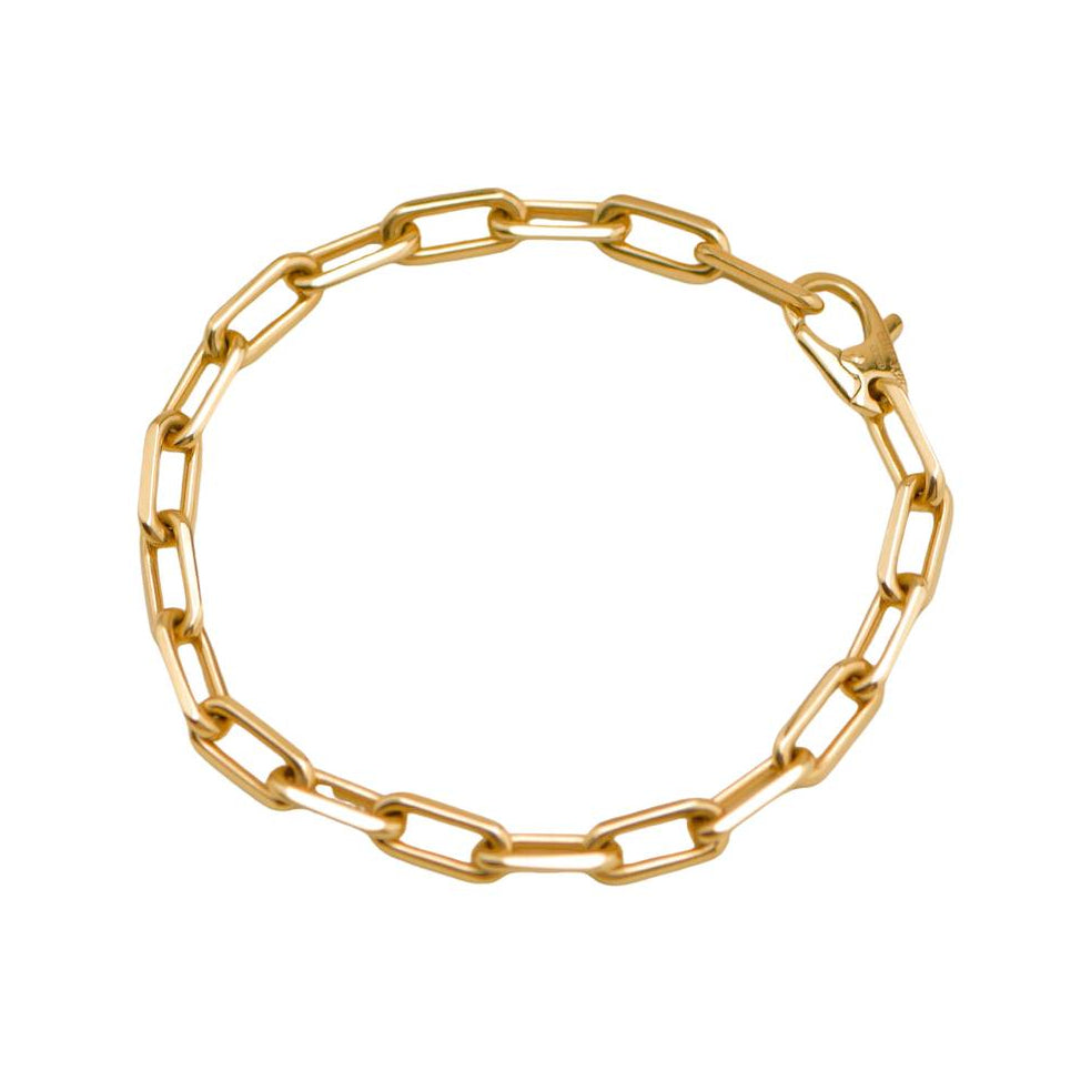 Preloved Authentic Full set Cartier Santos de Cartier Chain Bracelet Medium Model 18K Yellow Gold