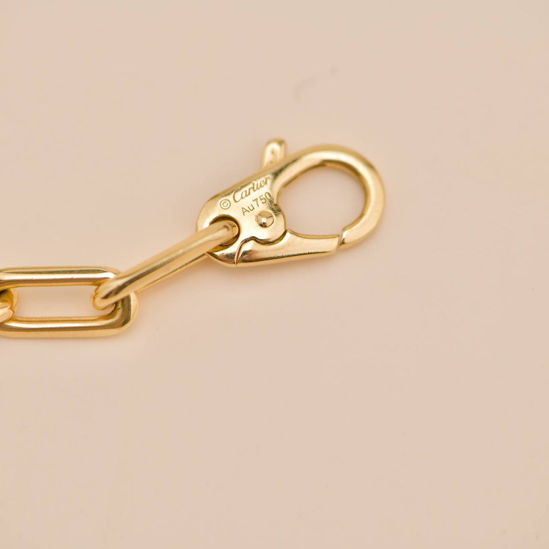 Preloved Authentic Cartier Santos de Cartier Chain Bracelet Medium Model 18K Yellow Gold Full set