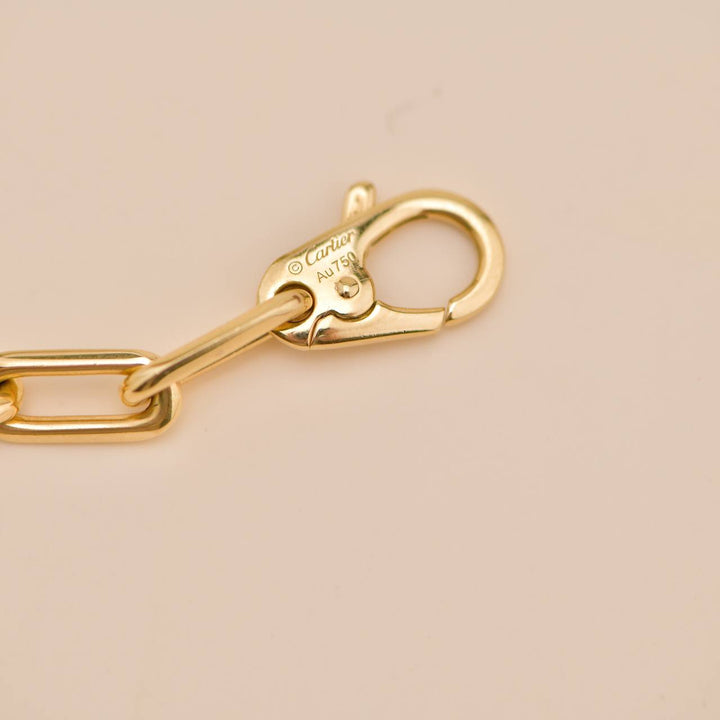 Preloved Authentic Cartier Santos de Cartier Chain Bracelet Medium Model 18K Yellow Gold Full set