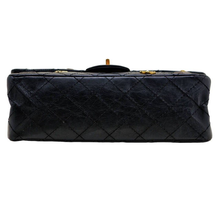 Preloved Authentic Full set Chanel Limited Edition 2.55 Reissue 225 Lucky Charms Double Flap Black Leather Bag 