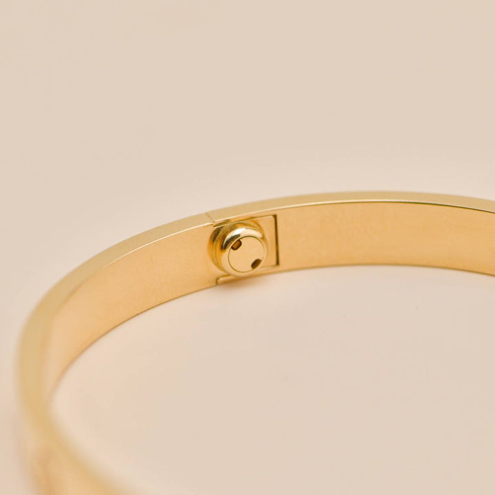 Used Authentic Full Set Cartier Love Classic Model 18K Yellow Gold Size 18