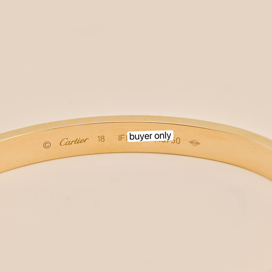 Preloved Authentic Full Set Cartier Love Classic Model 18K Yellow Gold