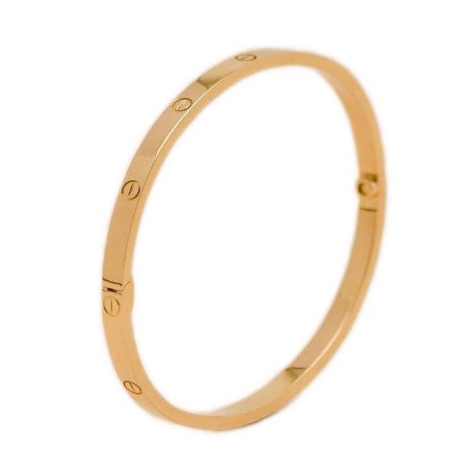 Preloved Authentic Full set Cartier Love Small Model Bracelet Size 17 18K Yellow Gold