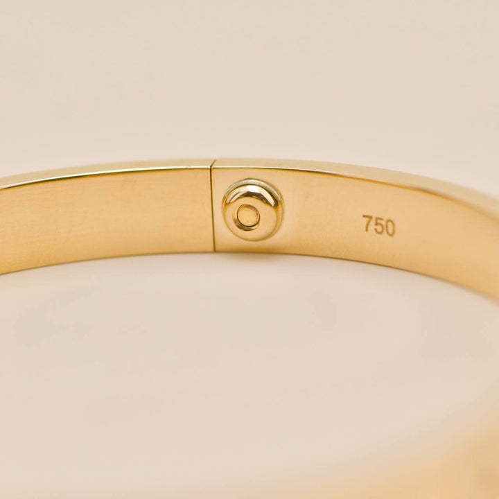 Used Authentic Full Set Cartier Love 4 Diamond Classic Model Bracelet Size 18