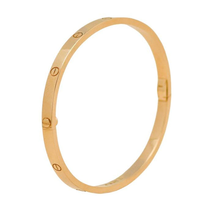 Preloved Authentic Full set Cartier Love Small Model Bracelet Size 17 18K Yellow Gold