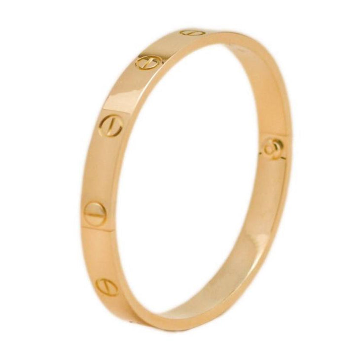 Preloved Authentic Full Set Cartier Love Classic Model Bracelet Size 17 18K Yellow Gold