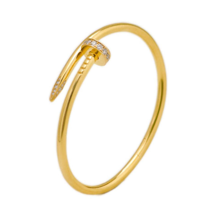 Preloved Authentic Full Set Cartier Juste un Clou Classic Model Size 17 Diamonds 18K Yellow Gold