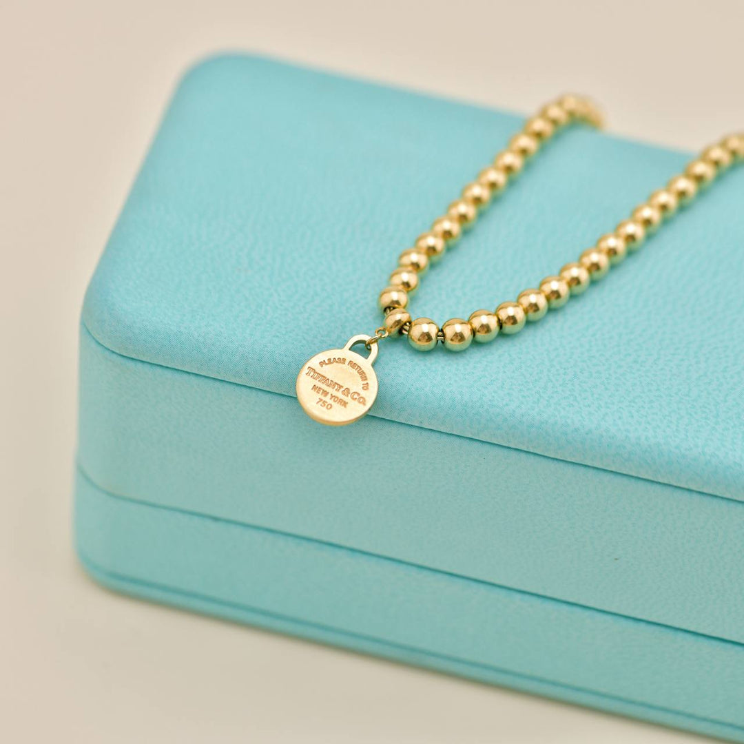 Second Hand Preloved Authentic Tiffany & Co. Return to Tiffany Bead Bracelet 18K Yellow Gold