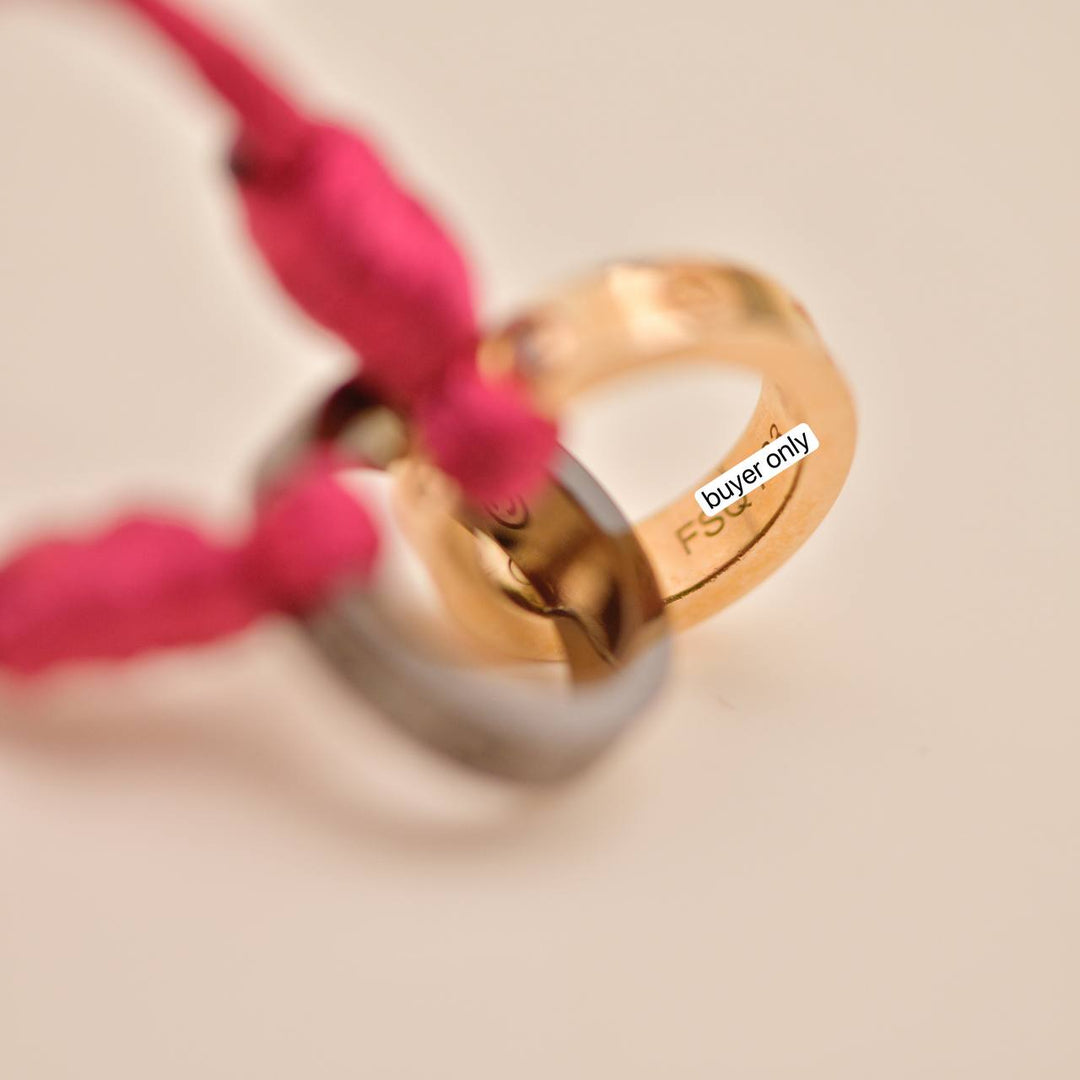 Preloved Authentic Full Set Cartier Love Red Silk Cord Bracelet 4 Diamond Ceramic 18K Rose Gold