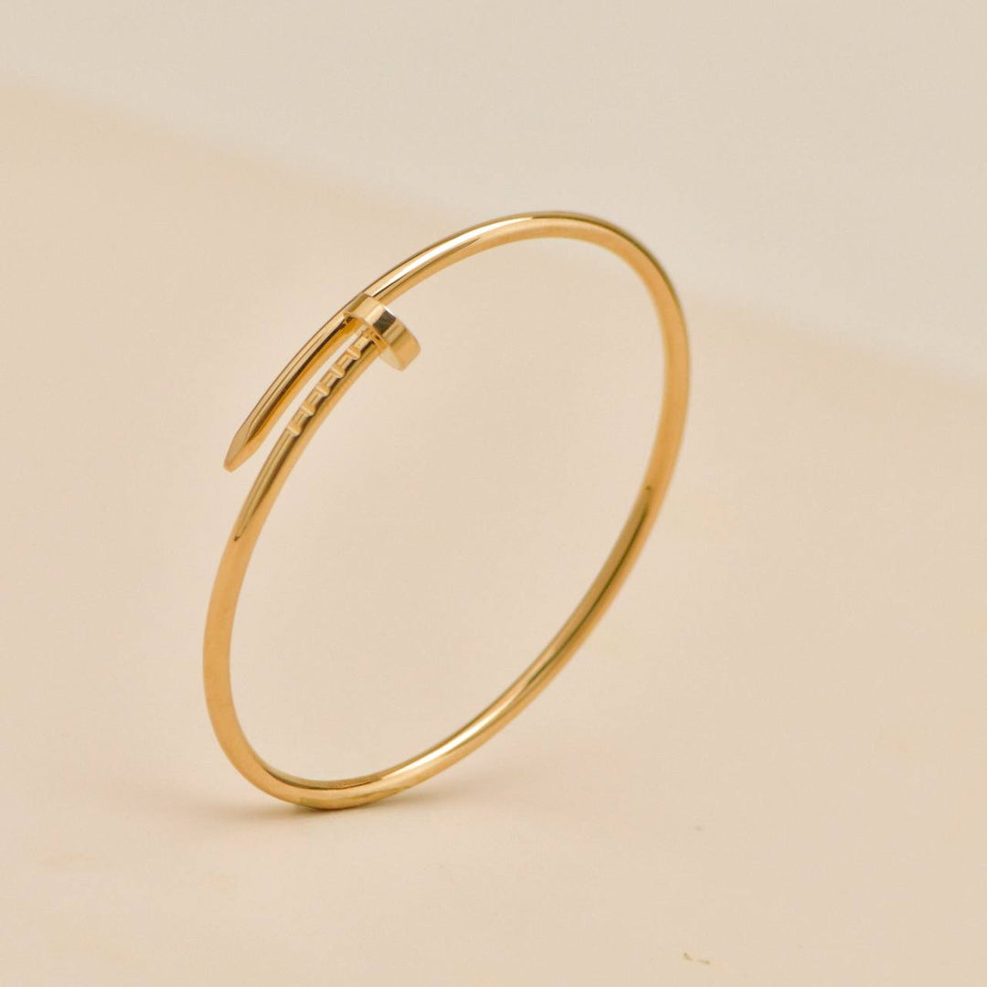 Used Authentic Full Set Cartier Juste un Clou Small Model Bracelet Size 16 18K Yellow Gold