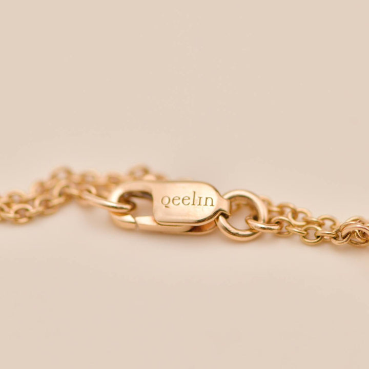 Qeelin Dog Diamond Onyx 18K Rose Gold Pendant Necklace