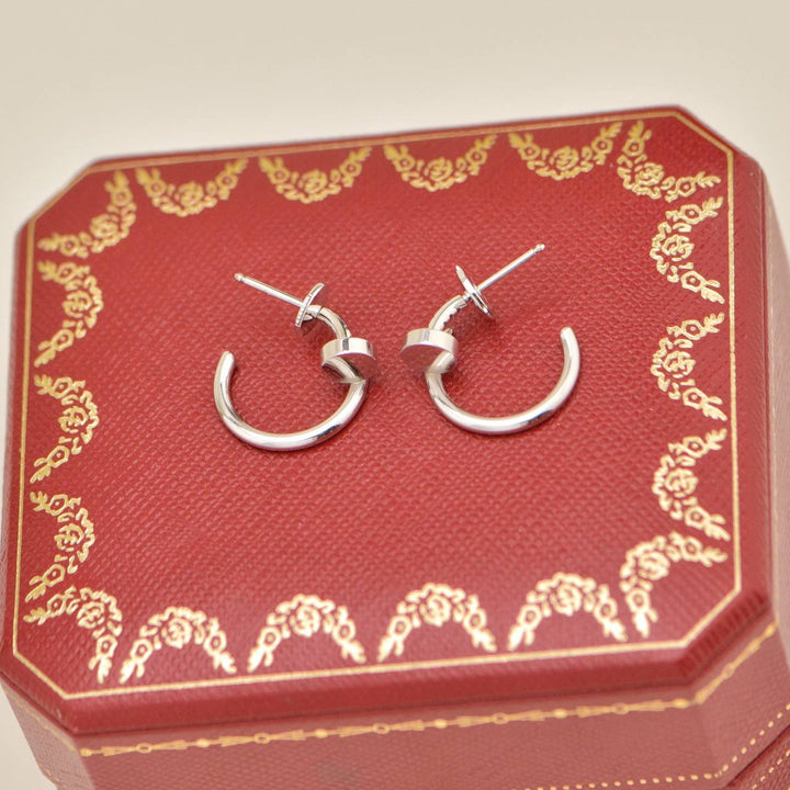 Second Hand Authentic Cartier Juste un Clou Earrings Small Model 18K White Gold