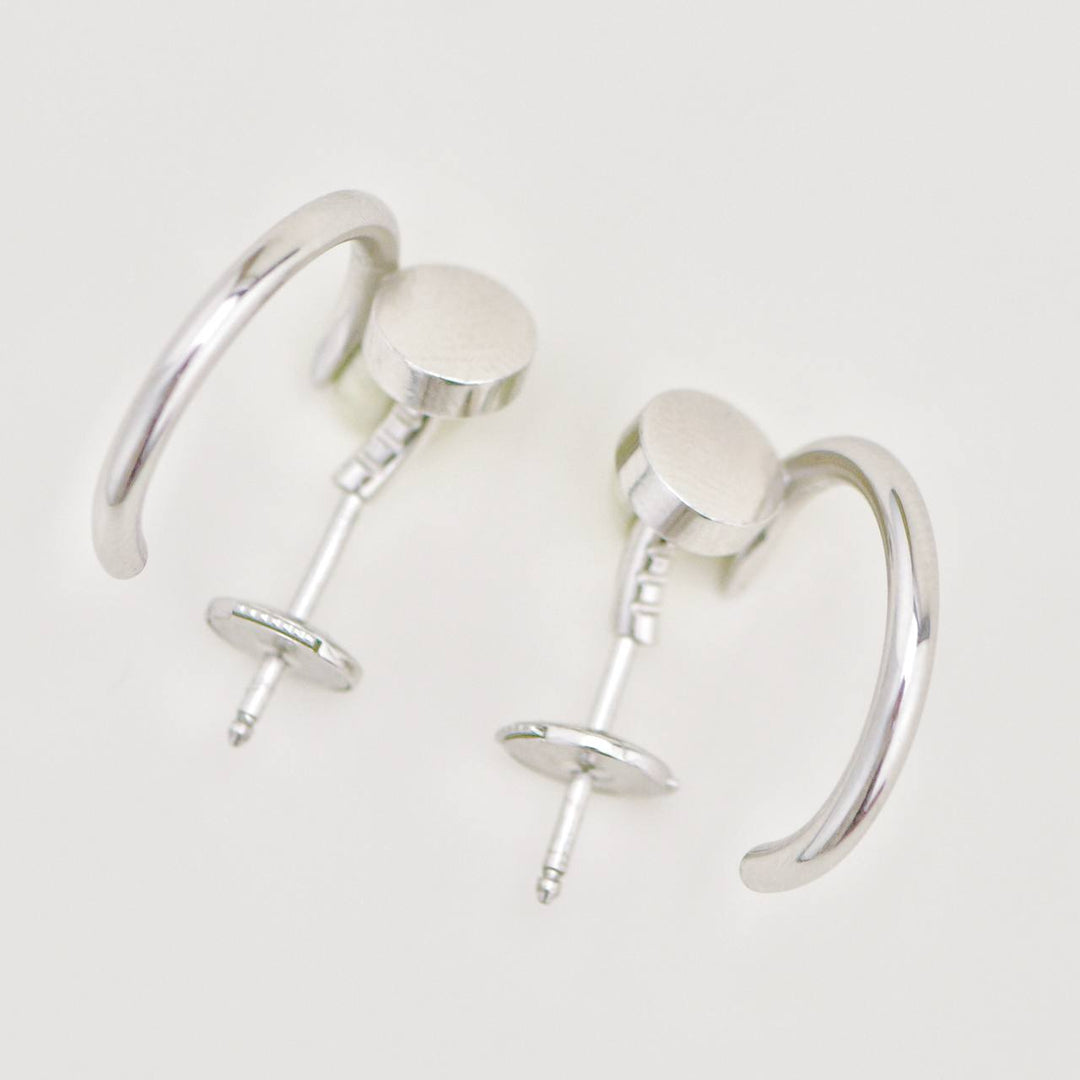 Preowned Authentic Cartier Juste un Clou Earrings Small Model 18K White Gold