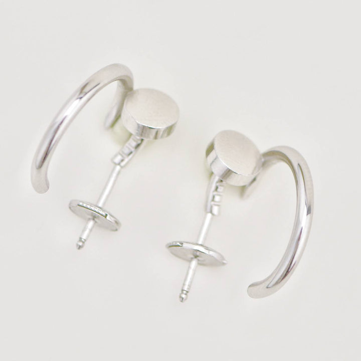 Preowned Authentic Cartier Juste un Clou Earrings Small Model 18K White Gold