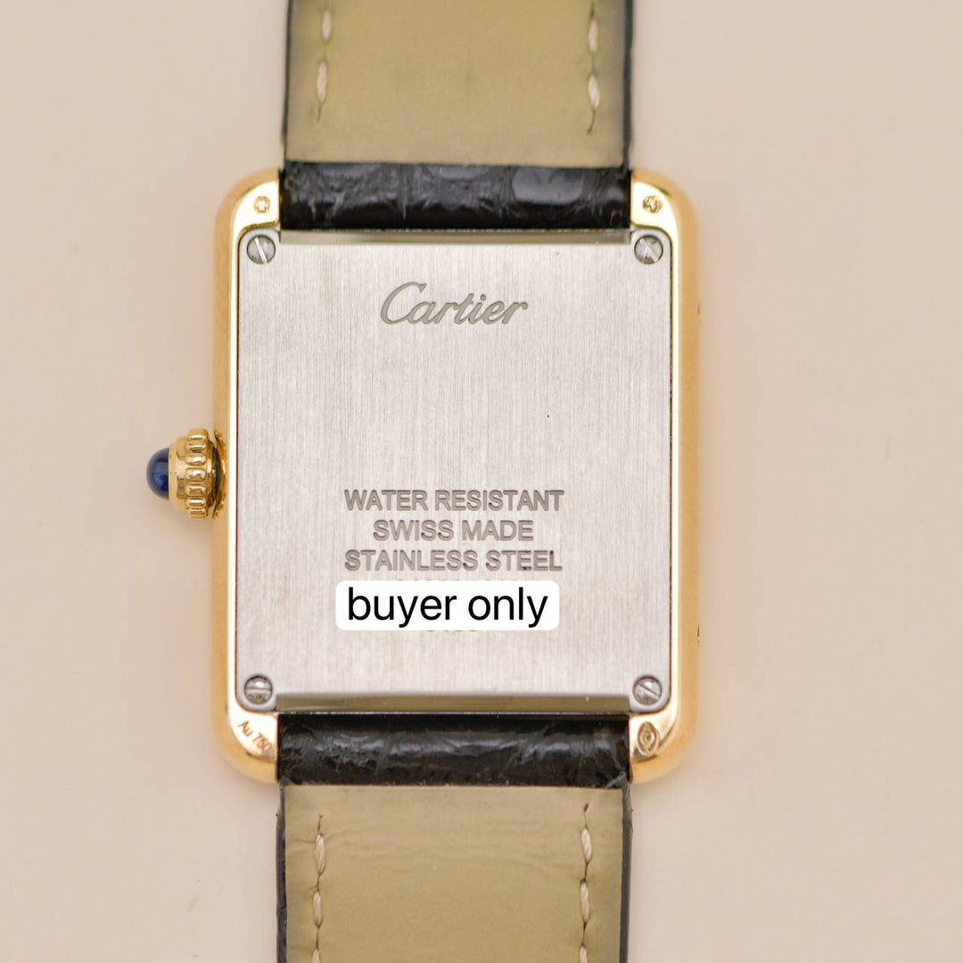 Used Authentic Cartier Tank Solo Watch 18K Yellow Gold W5200002