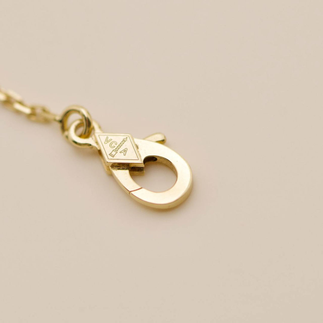 Second Hand Full set Authentic Van Cleef Vintage Alhambra Necklace Malachite 18K Yellow Gold