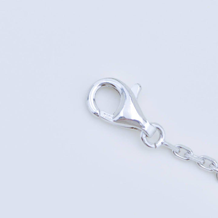 Preowned Authentic Van Cleef Magic Alhambra Necklace Blue Sèvres Porcelain 18K White Gold