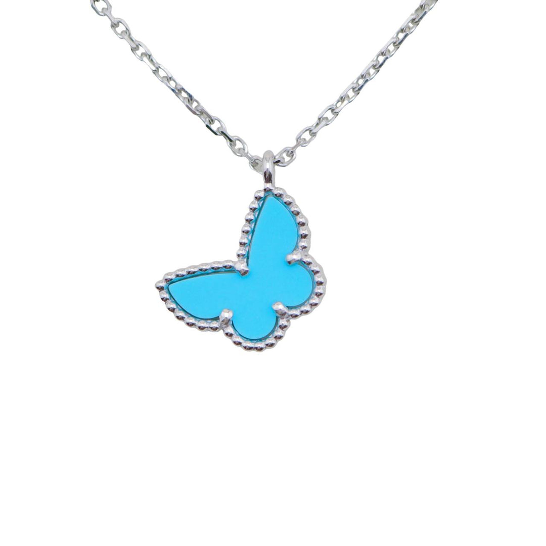 Preloved Authentic Full Set Van Cleef 18K White Gold Sweet Alhambra pendant Necklace