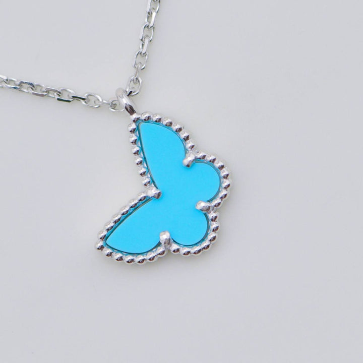 Authentic Full Set Van Cleef 18K White Gold Sweet Alhambra pendant Necklace